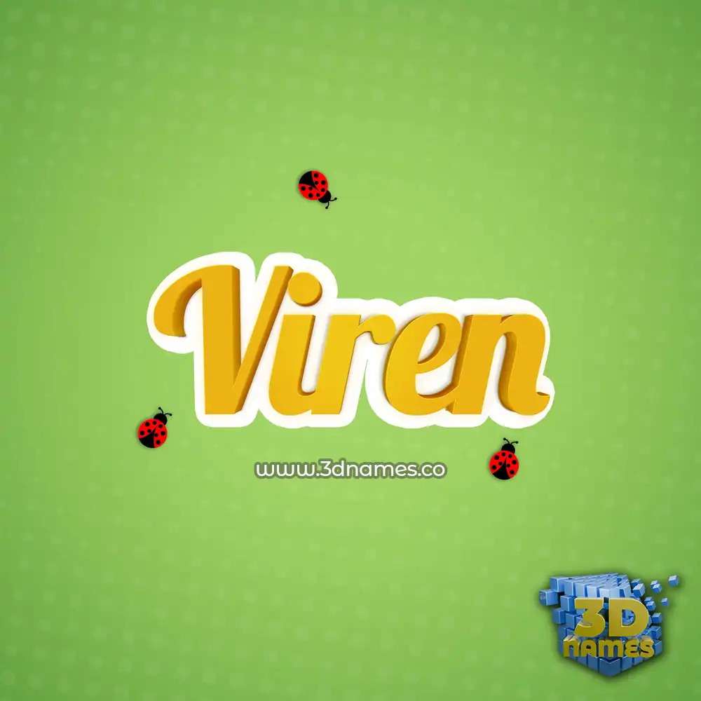 viren in Ladybugs style - 3D name wallpaper