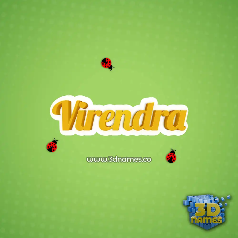 virendra in Ladybugs style - 3D name wallpaper