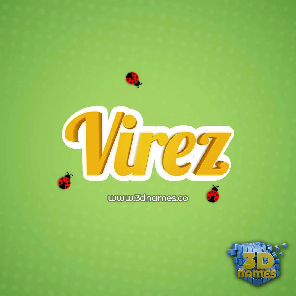 virez in Ladybugs style - 3D name wallpaper