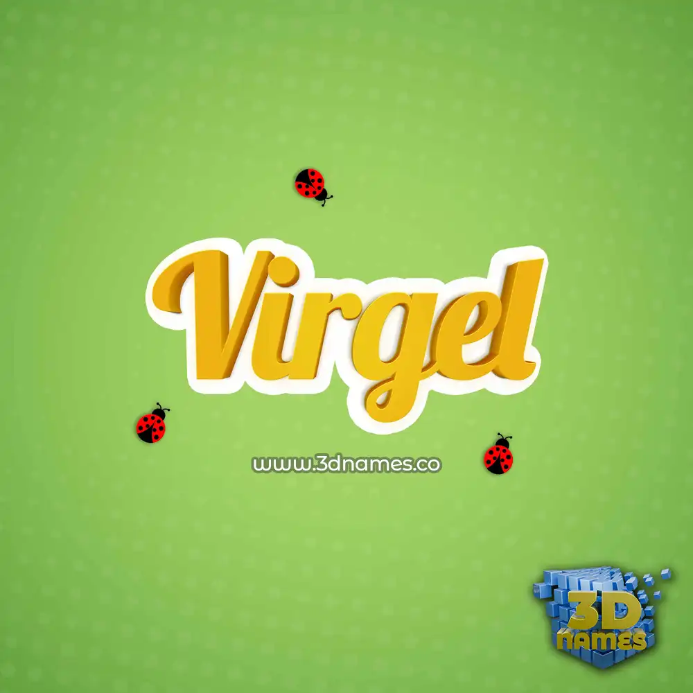 virgel in Ladybugs style - 3D name wallpaper