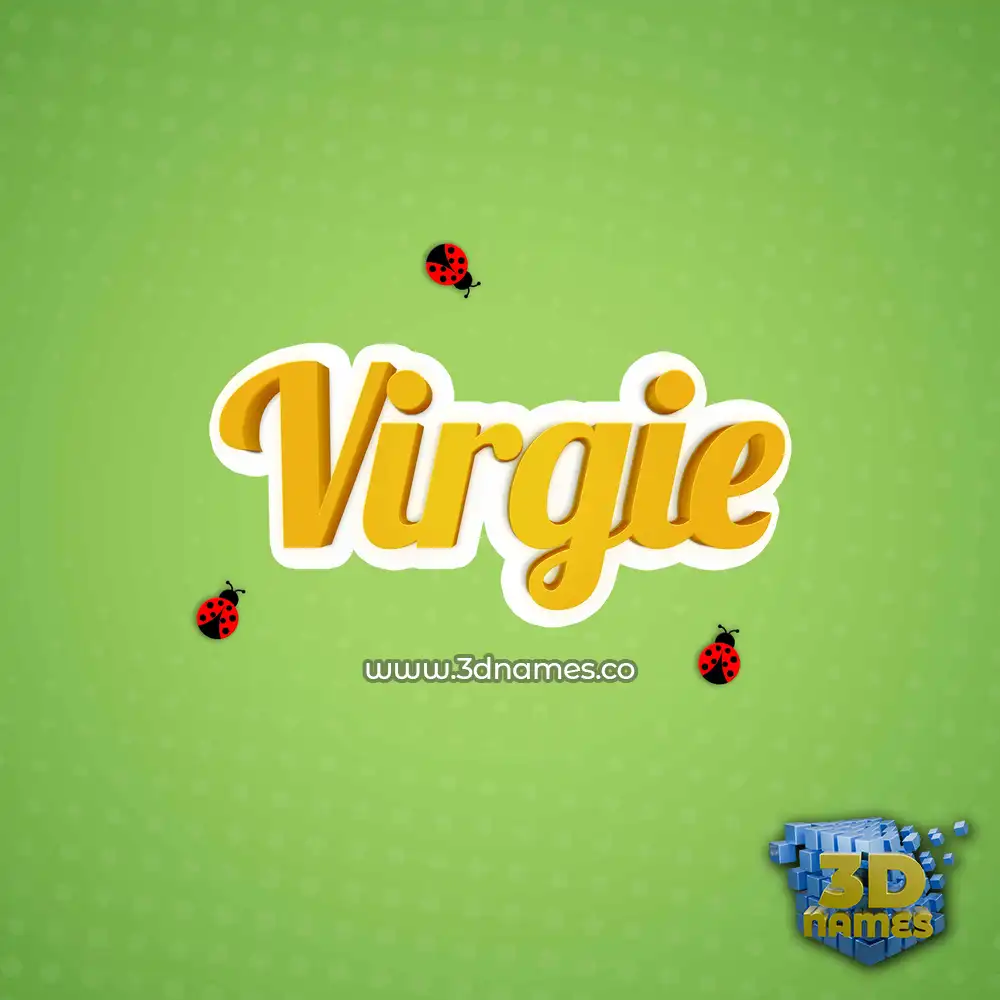 virgie in Ladybugs style - 3D name wallpaper
