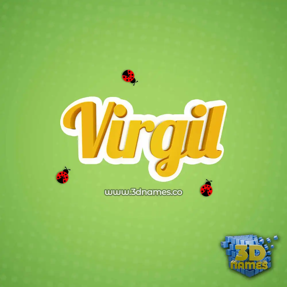 virgil in Ladybugs style - 3D name wallpaper