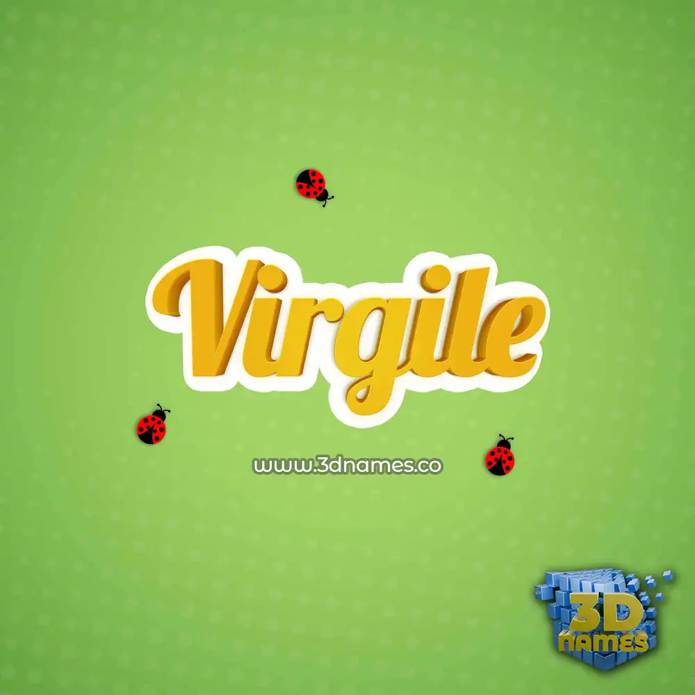virgile in Ladybugs style - 3D name wallpaper