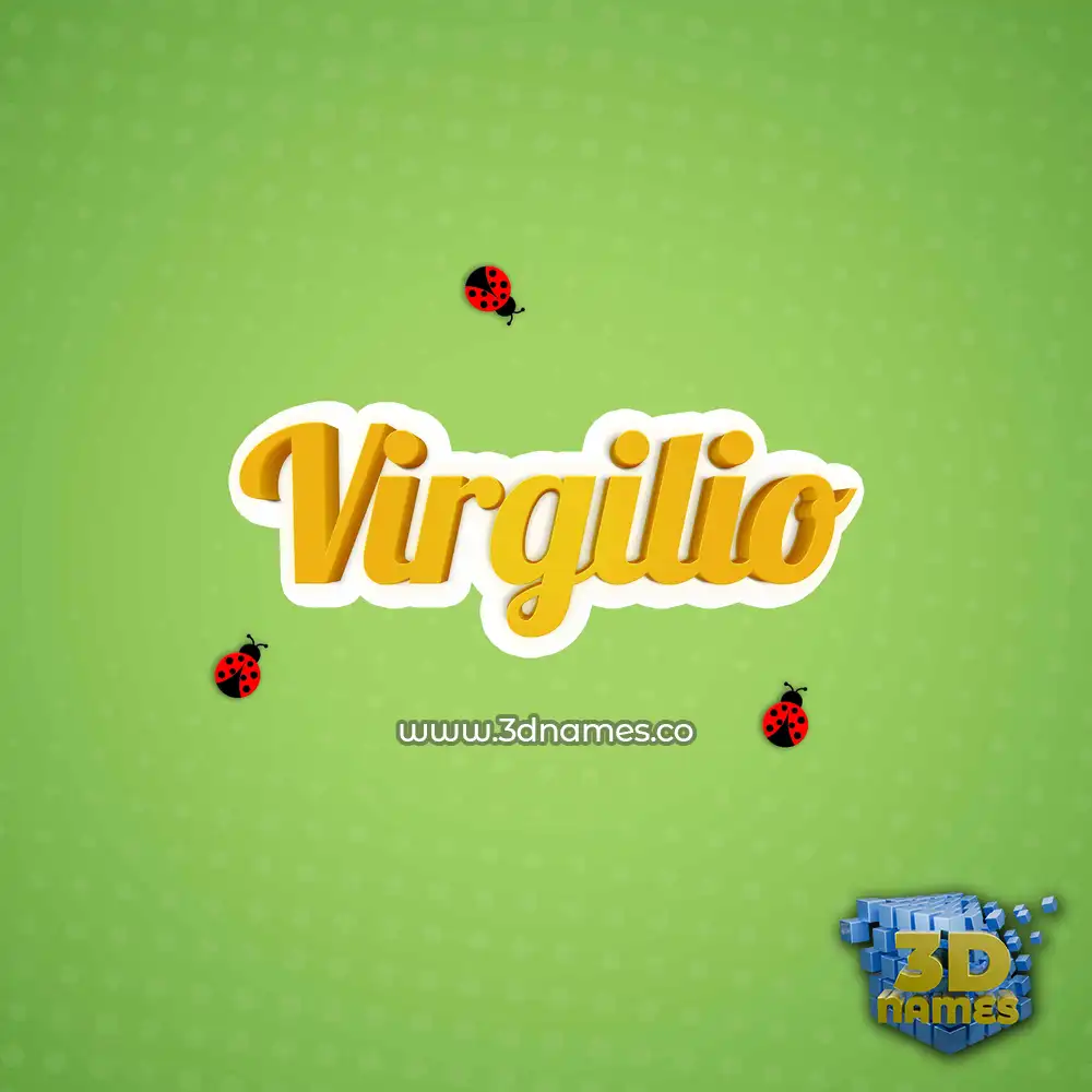 virgilio in Ladybugs style - 3D name wallpaper