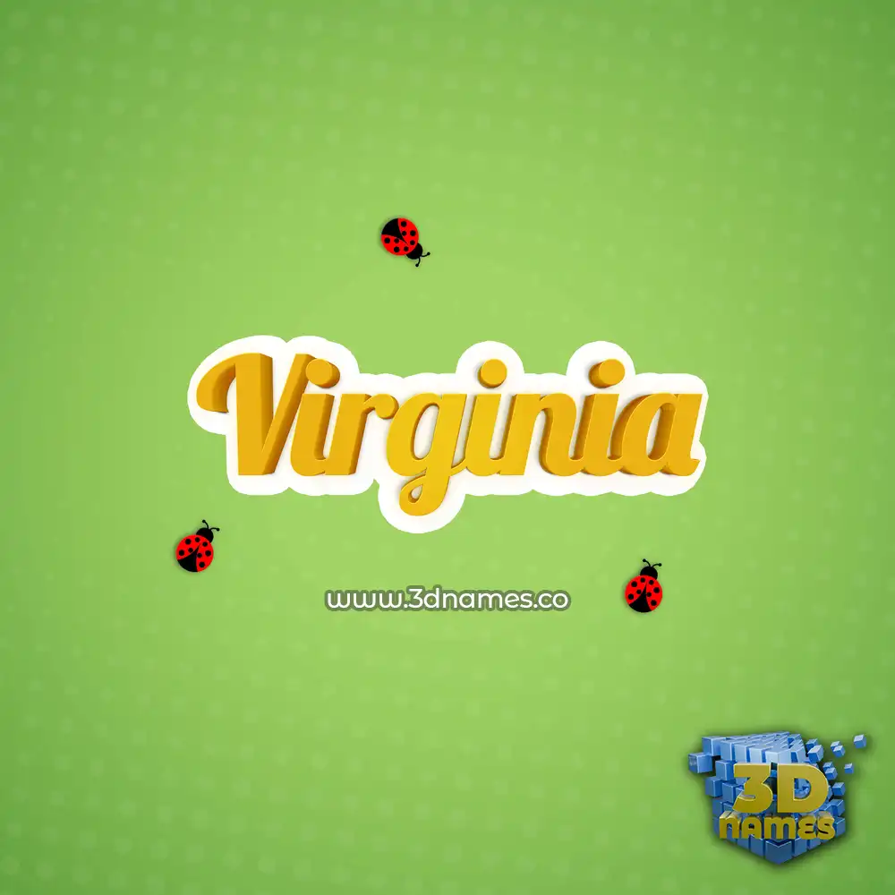 virginia in Ladybugs style - 3D name wallpaper