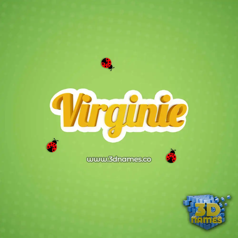 virginie in Ladybugs style - 3D name wallpaper