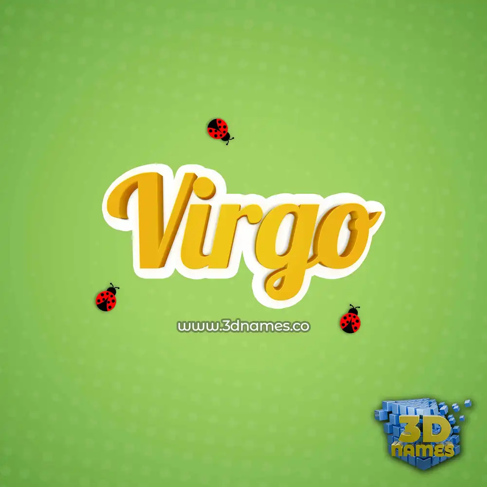 virgo in Ladybugs style - 3D name wallpaper