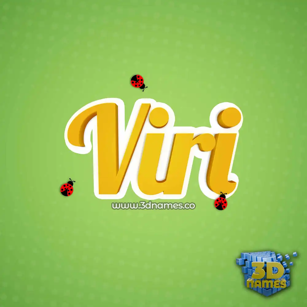 viri in Ladybugs style - 3D name wallpaper