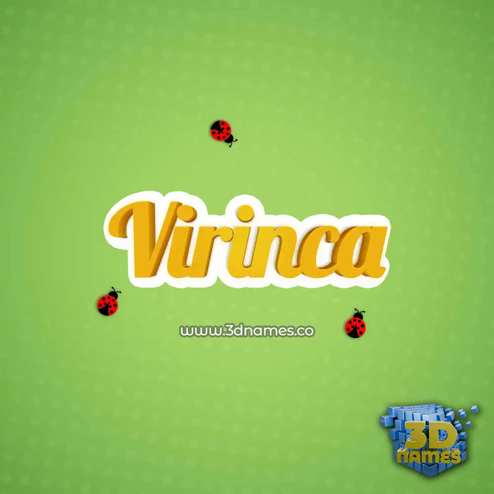 virinca in Ladybugs style - 3D name wallpaper