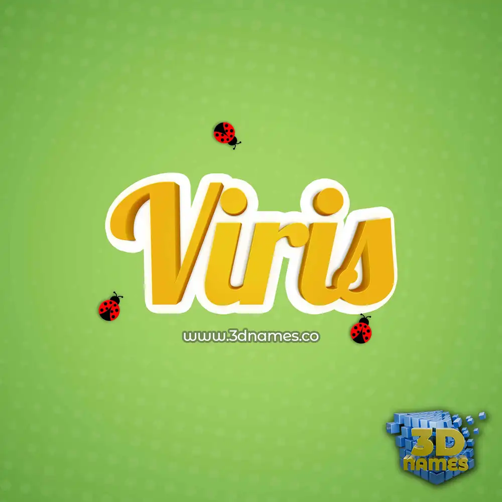viris in Ladybugs style - 3D name wallpaper