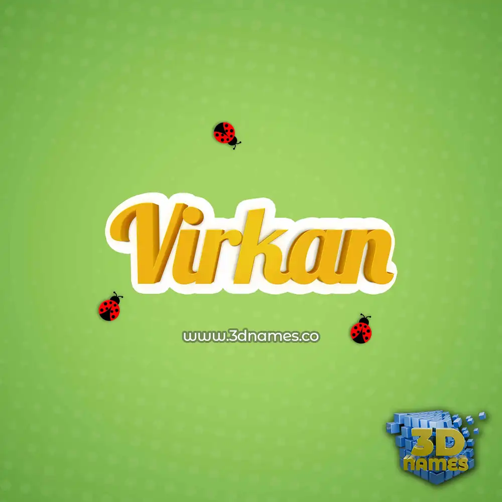 virkan in Ladybugs style - 3D name wallpaper