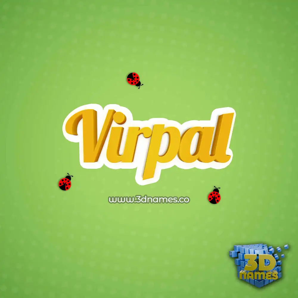 virpal in Ladybugs style - 3D name wallpaper