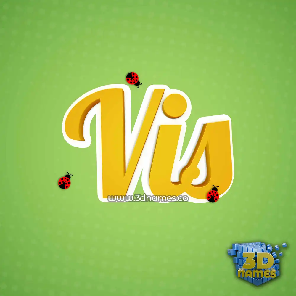 vis in Ladybugs style - 3D name wallpaper
