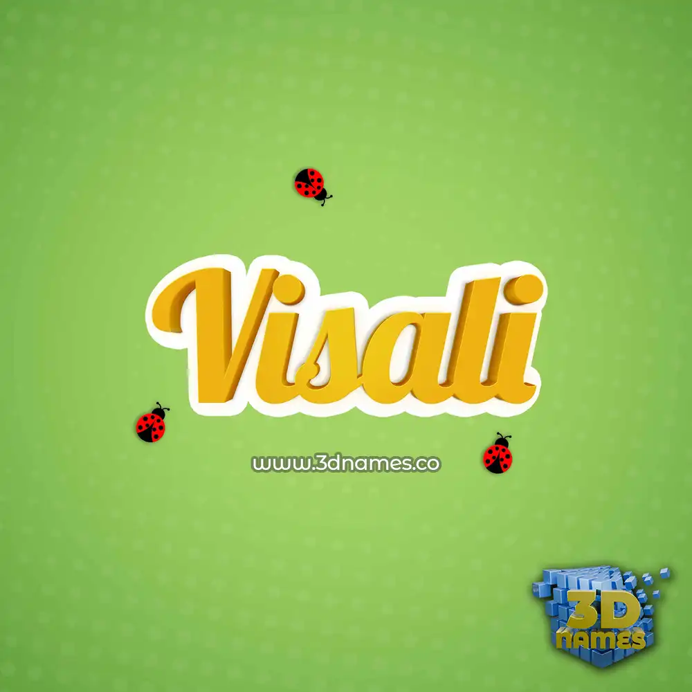 visali in Ladybugs style - 3D name wallpaper