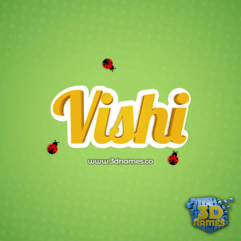 vishi in Ladybugs style - 3D name wallpaper