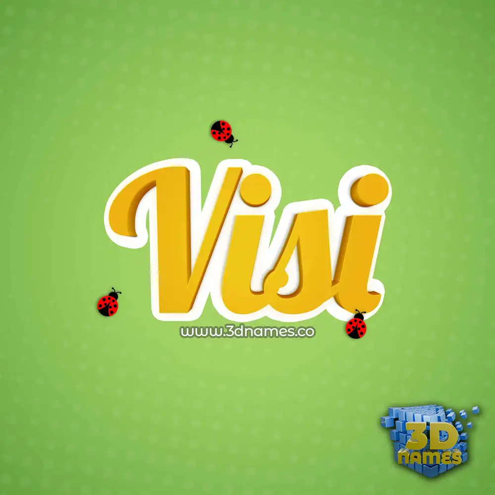 visi in Ladybugs style - 3D name wallpaper