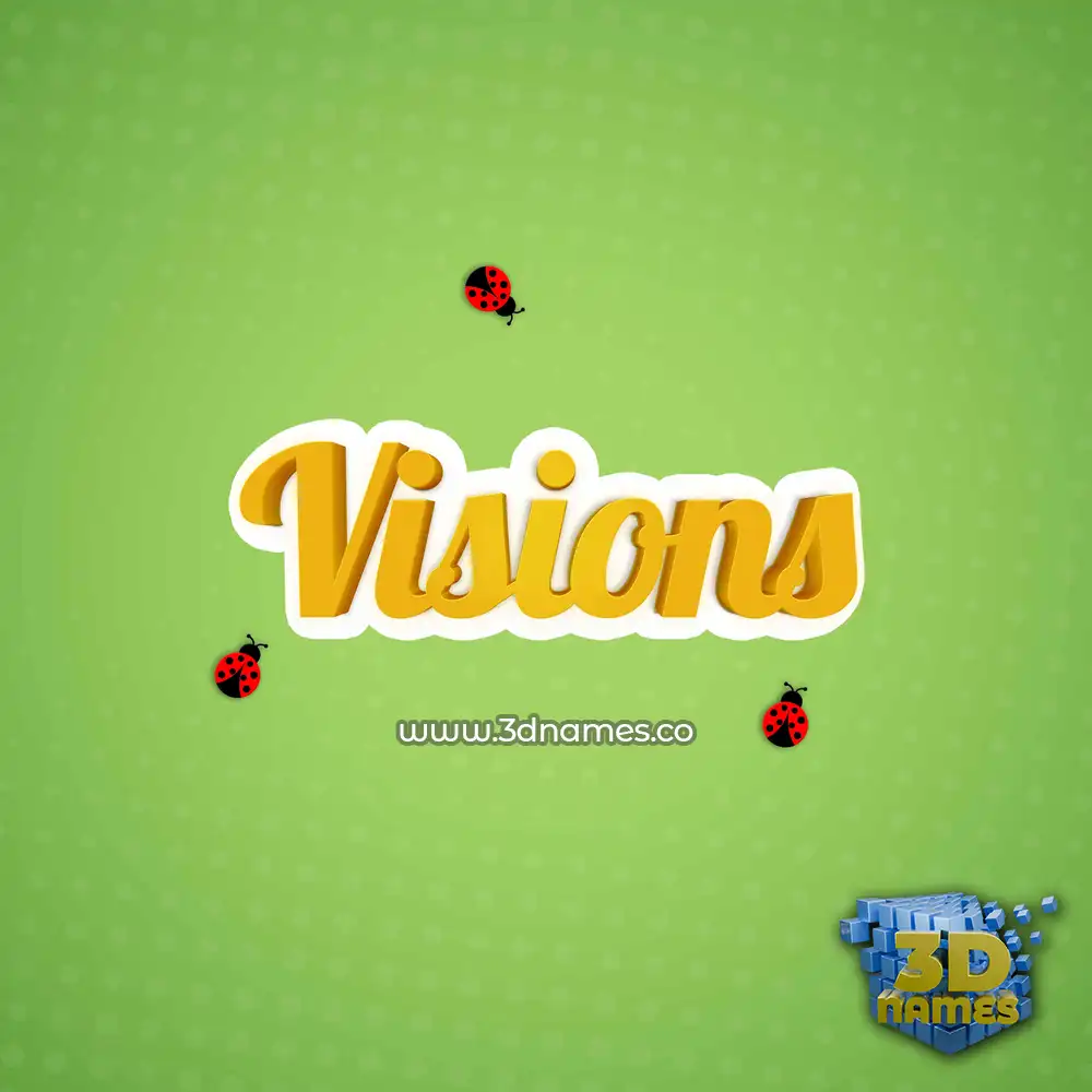visions in Ladybugs style - 3D name wallpaper