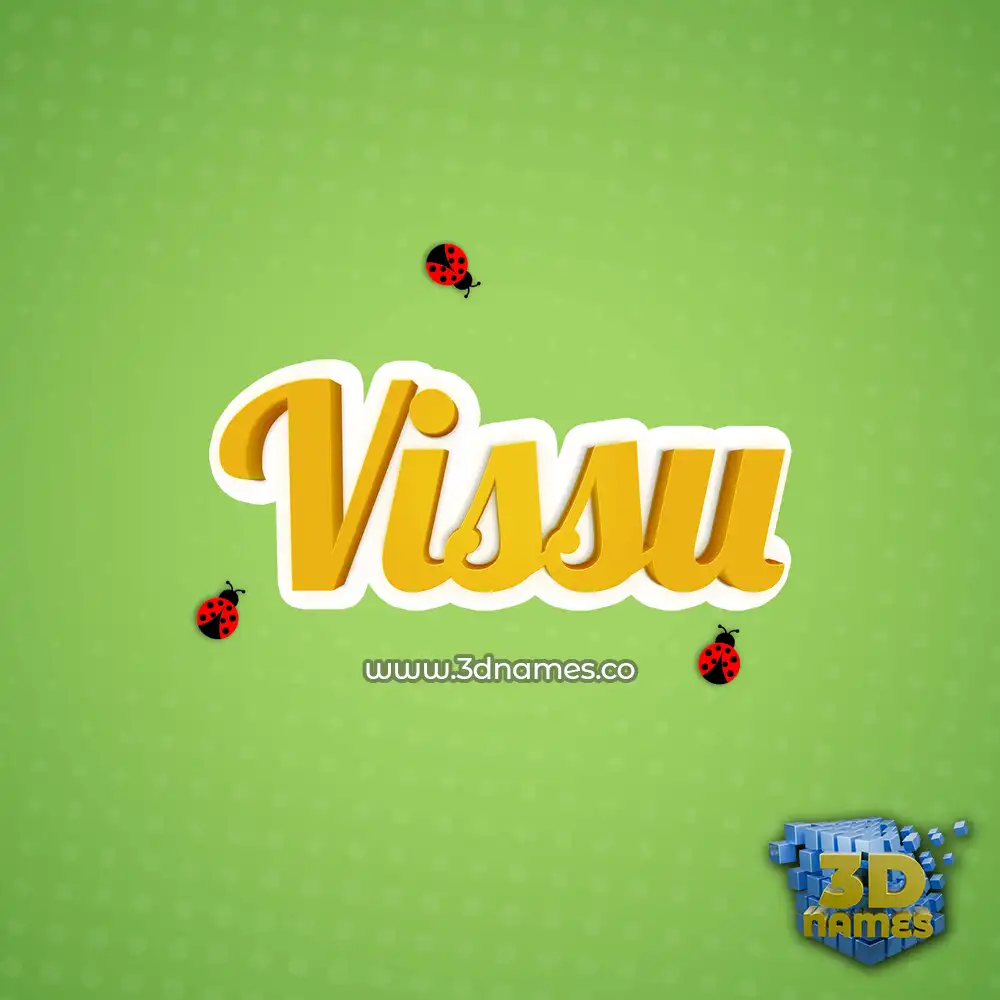 vissu in Ladybugs style - 3D name wallpaper