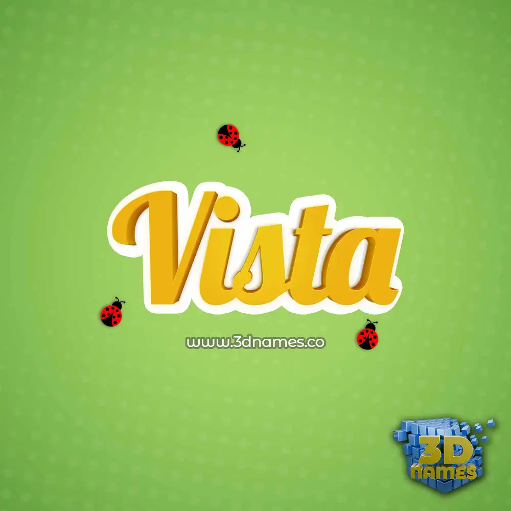 vista in Ladybugs style - 3D name wallpaper