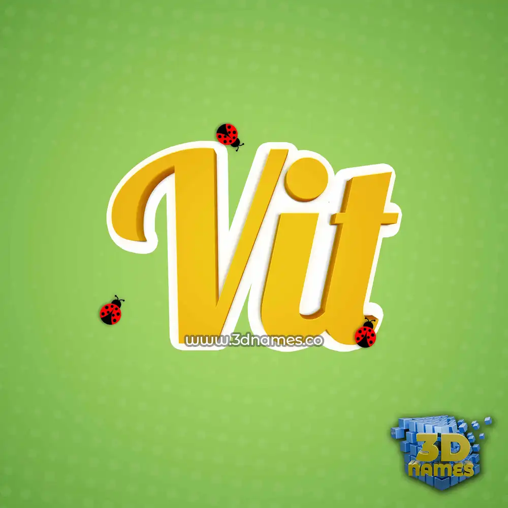 vit in Ladybugs style - 3D name wallpaper