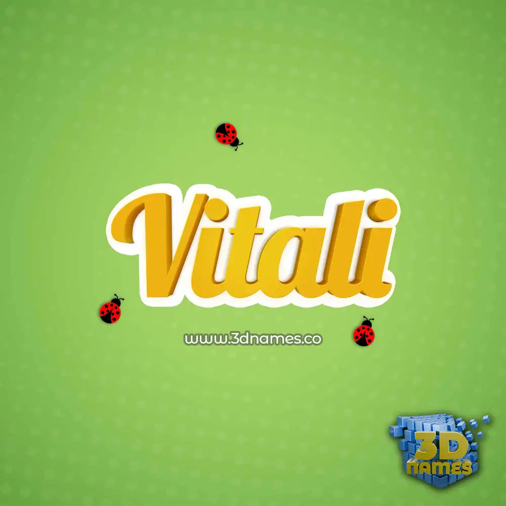 vitali in Ladybugs style - 3D name wallpaper