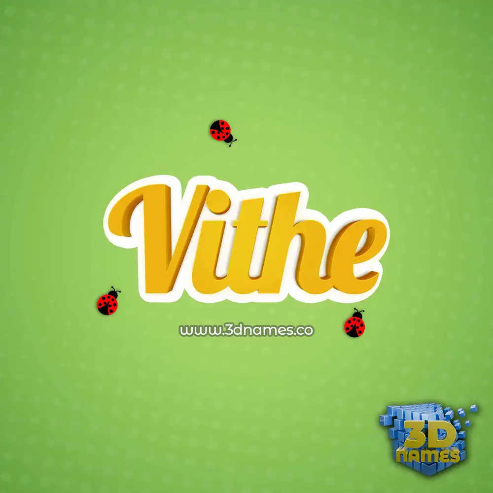 vithe in Ladybugs style - 3D name wallpaper