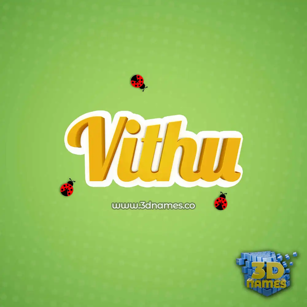 vithu in Ladybugs style - 3D name wallpaper