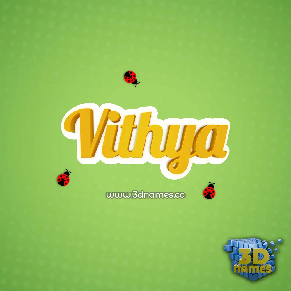 vithya in Ladybugs style - 3D name wallpaper