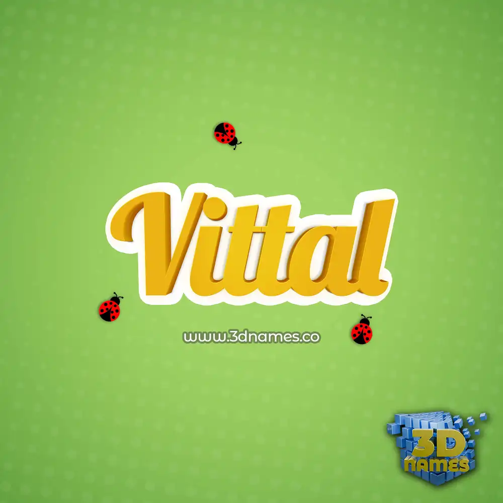 vittal in Ladybugs style - 3D name wallpaper