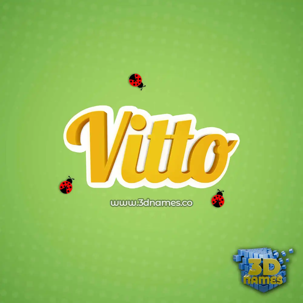 vitto in Ladybugs style - 3D name wallpaper