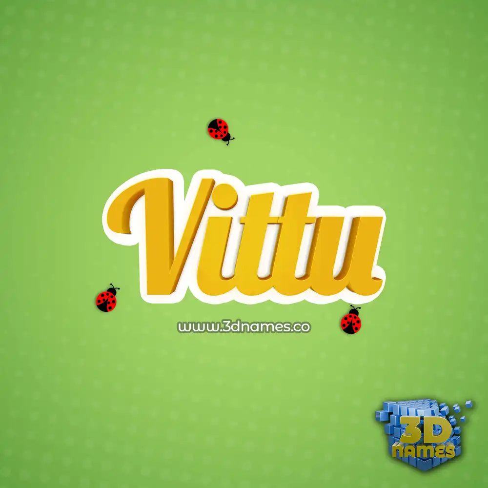vittu in Ladybugs style - 3D name wallpaper