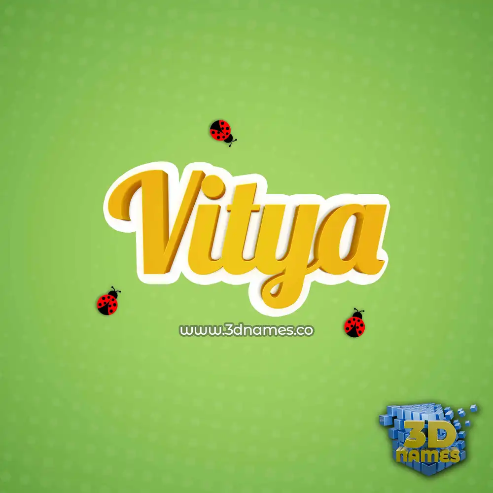 vitya in Ladybugs style - 3D name wallpaper