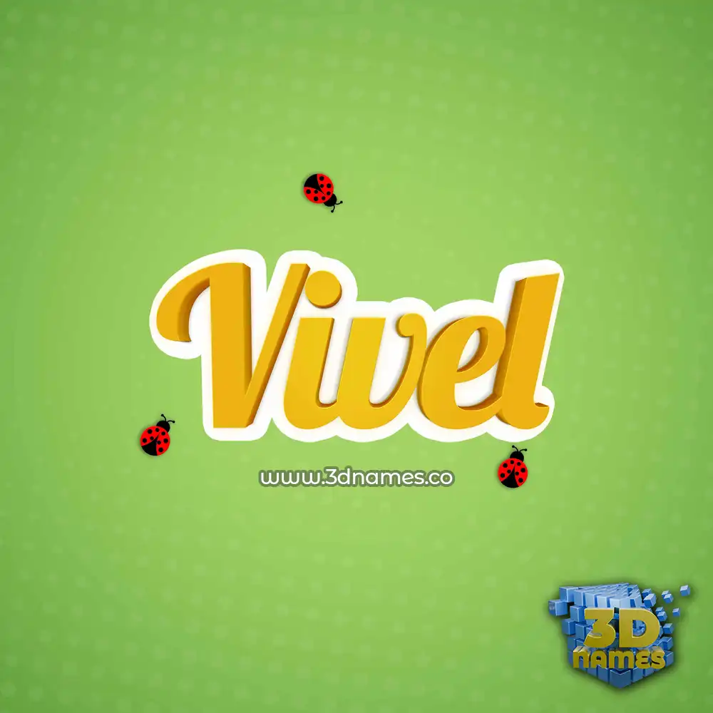 vivel in Ladybugs style - 3D name wallpaper