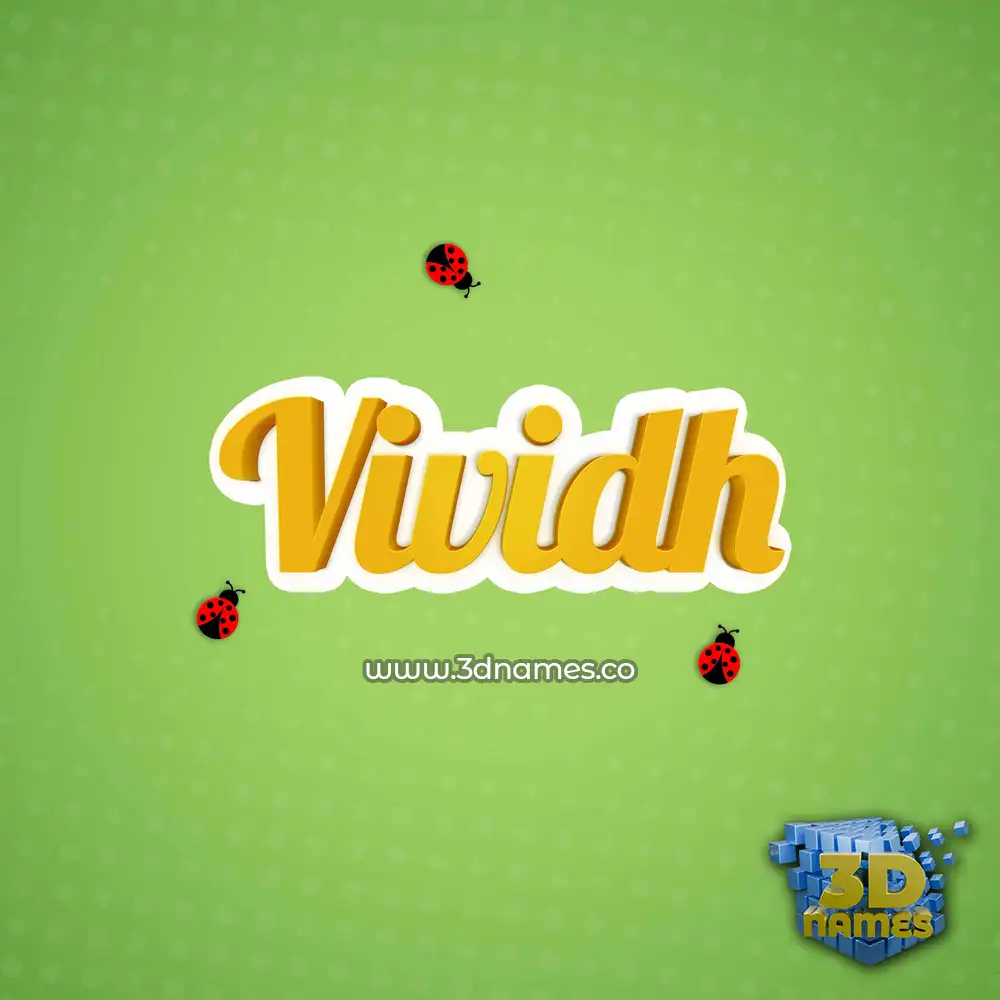 vividh in Ladybugs style - 3D name wallpaper
