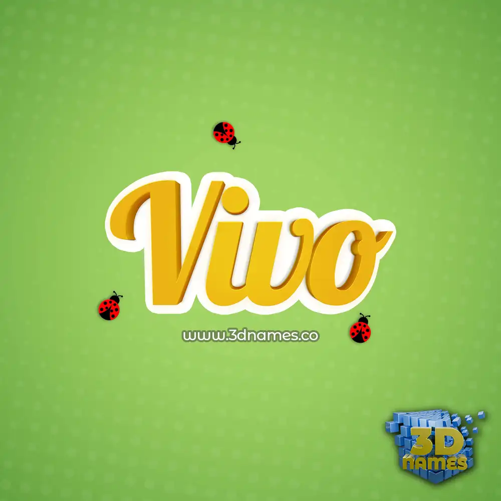 vivo in Ladybugs style - 3D name wallpaper