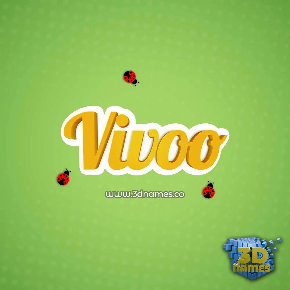 vivoo in Ladybugs style - 3D name wallpaper