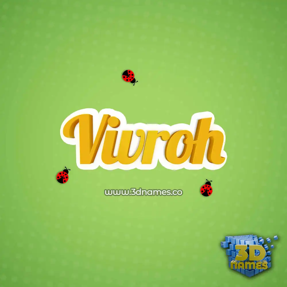 vivroh in Ladybugs style - 3D name wallpaper