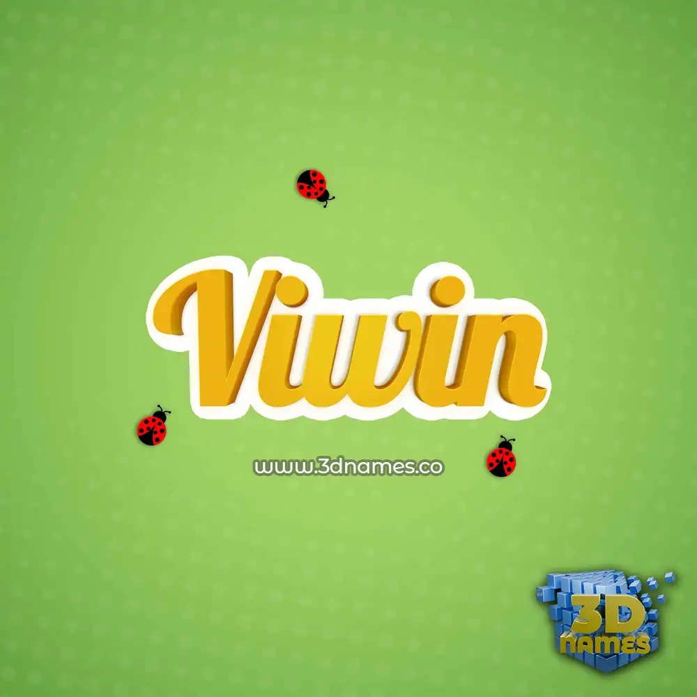 viwin in Ladybugs style - 3D name wallpaper