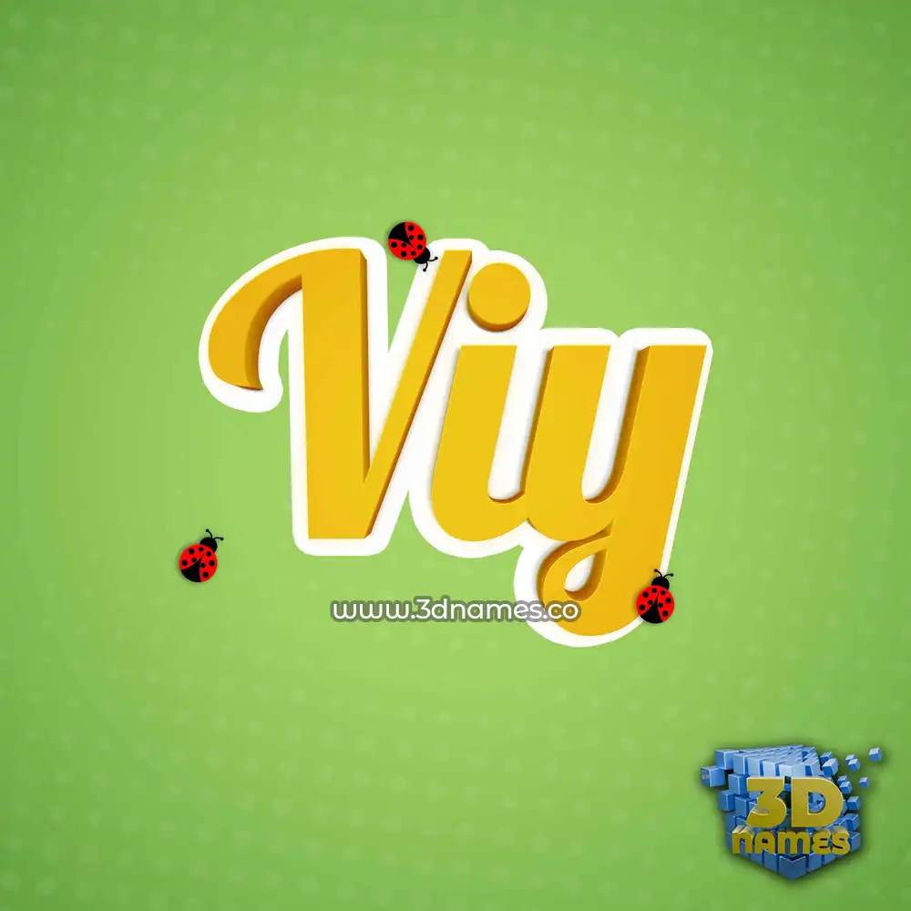 viy in Ladybugs style - 3D name wallpaper
