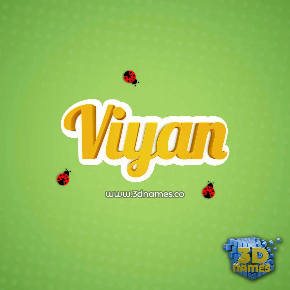 viyan in Ladybugs style - 3D name wallpaper