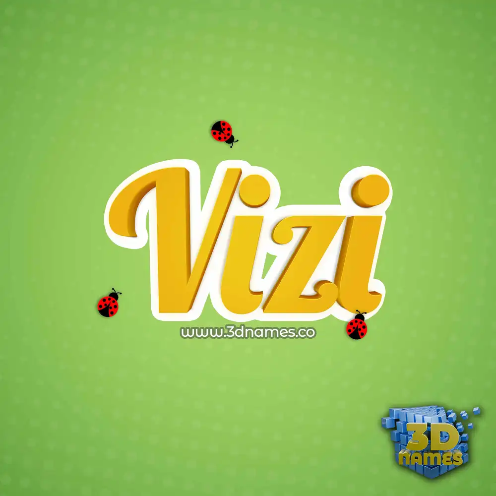 vizi in Ladybugs style - 3D name wallpaper