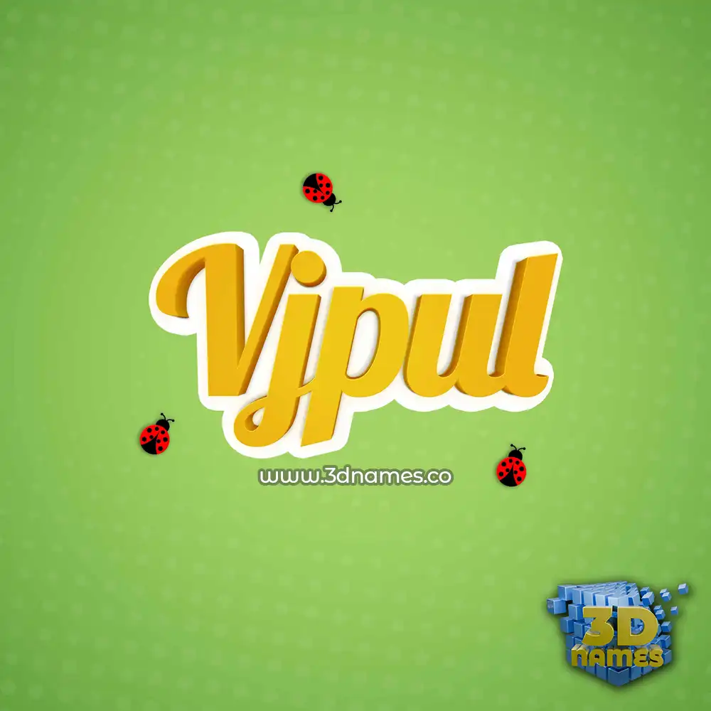 vjpul in Ladybugs style - 3D name wallpaper
