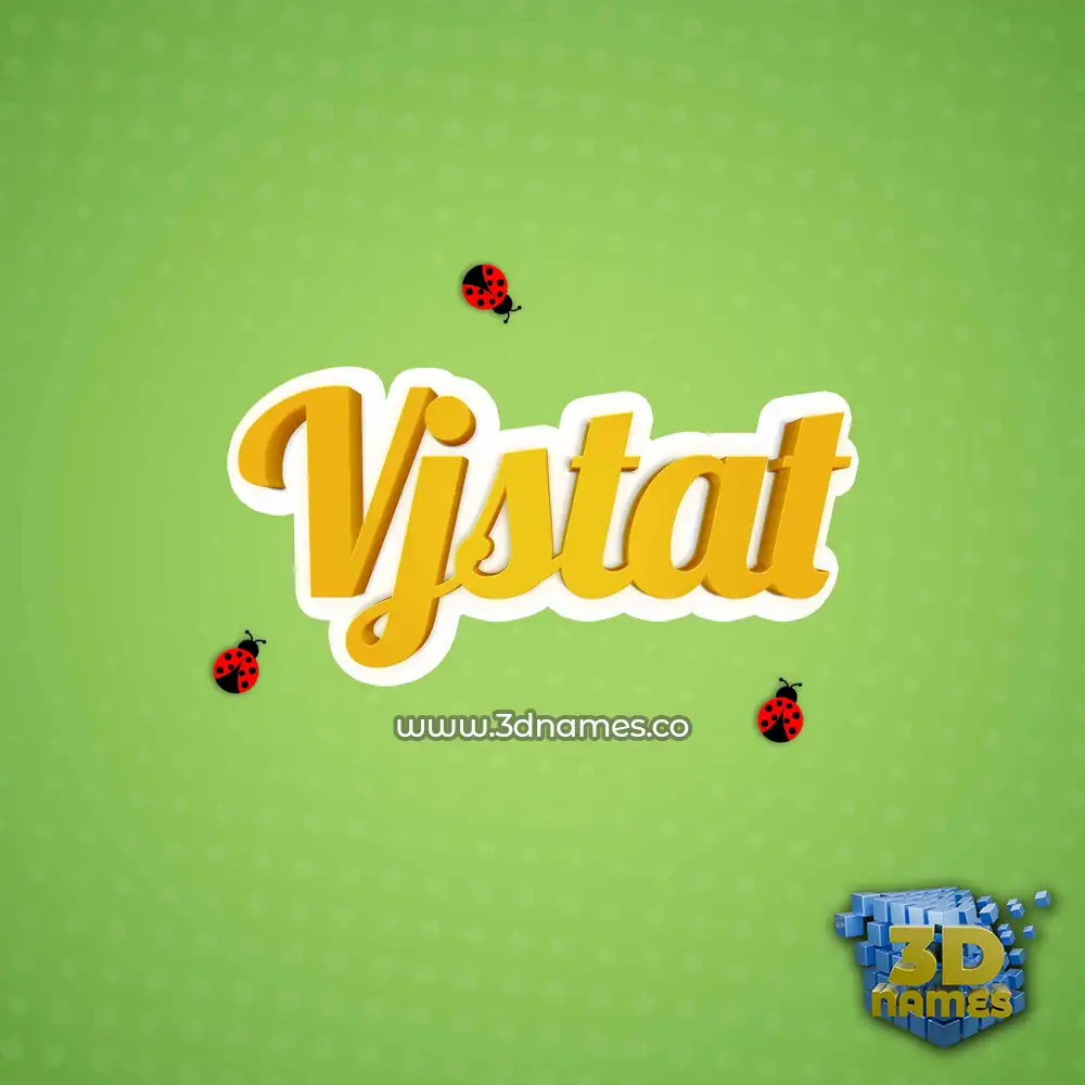 vjstat in Ladybugs style - 3D name wallpaper