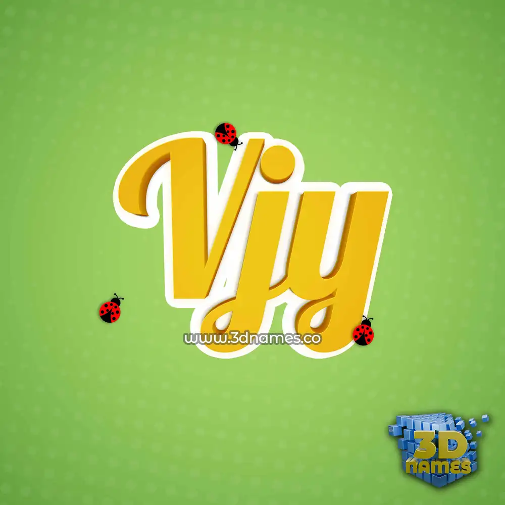 vjy in Ladybugs style - 3D name wallpaper