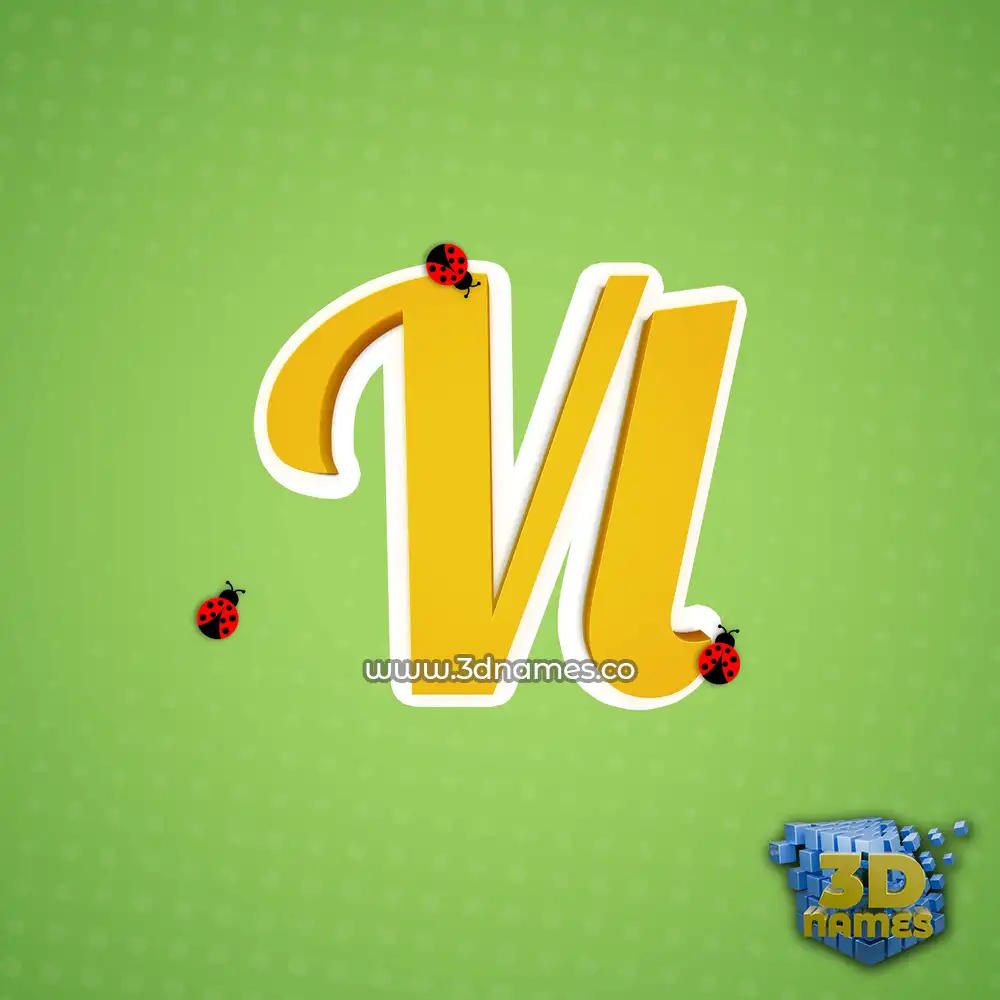 vl in Ladybugs style - 3D name wallpaper