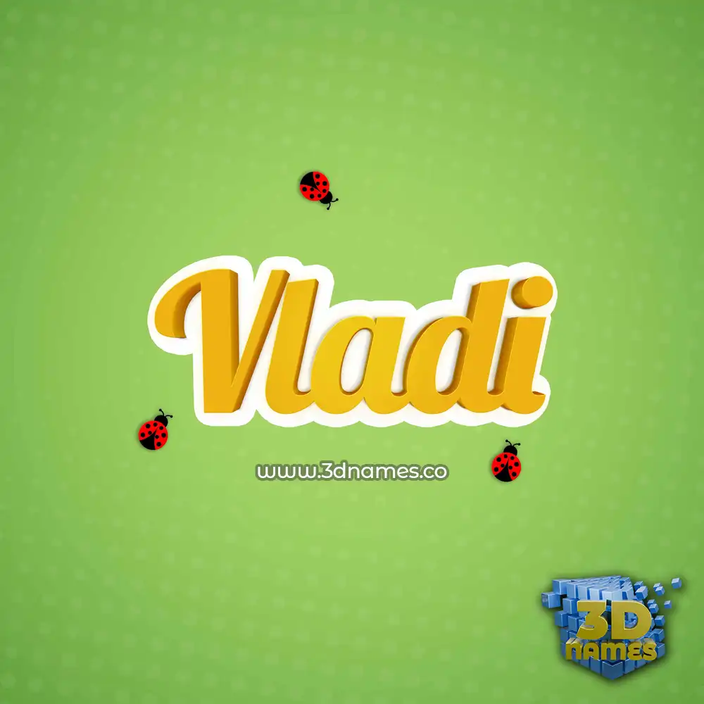 vladi in Ladybugs style - 3D name wallpaper
