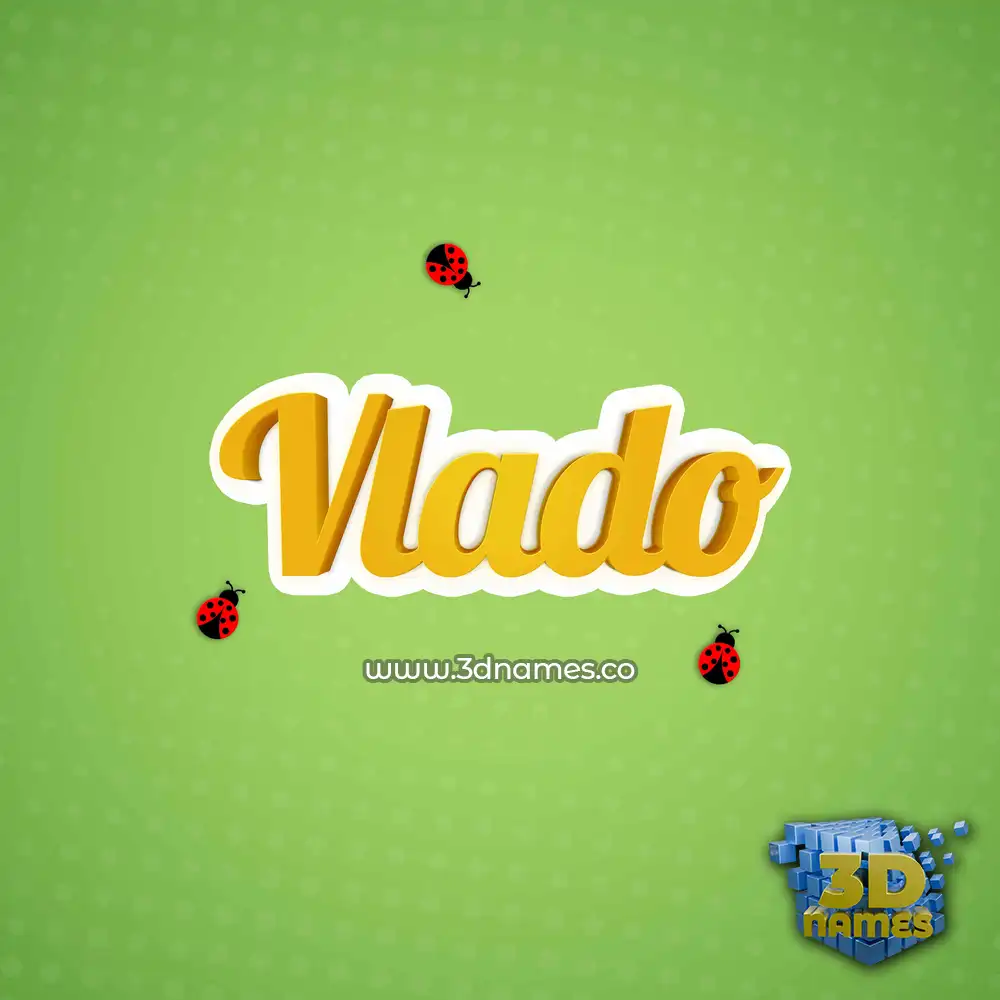vlado in Ladybugs style - 3D name wallpaper