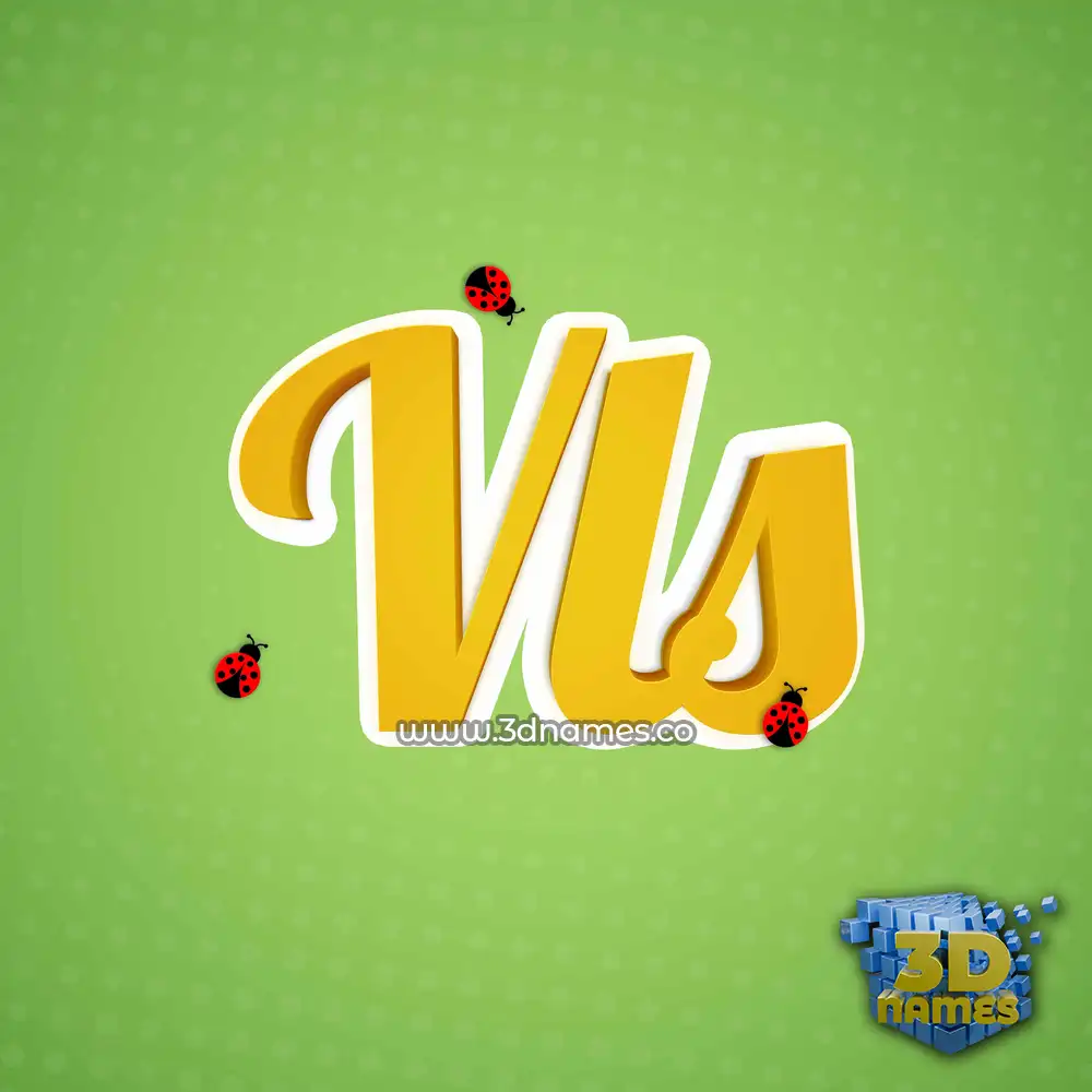 vls in Ladybugs style - 3D name wallpaper