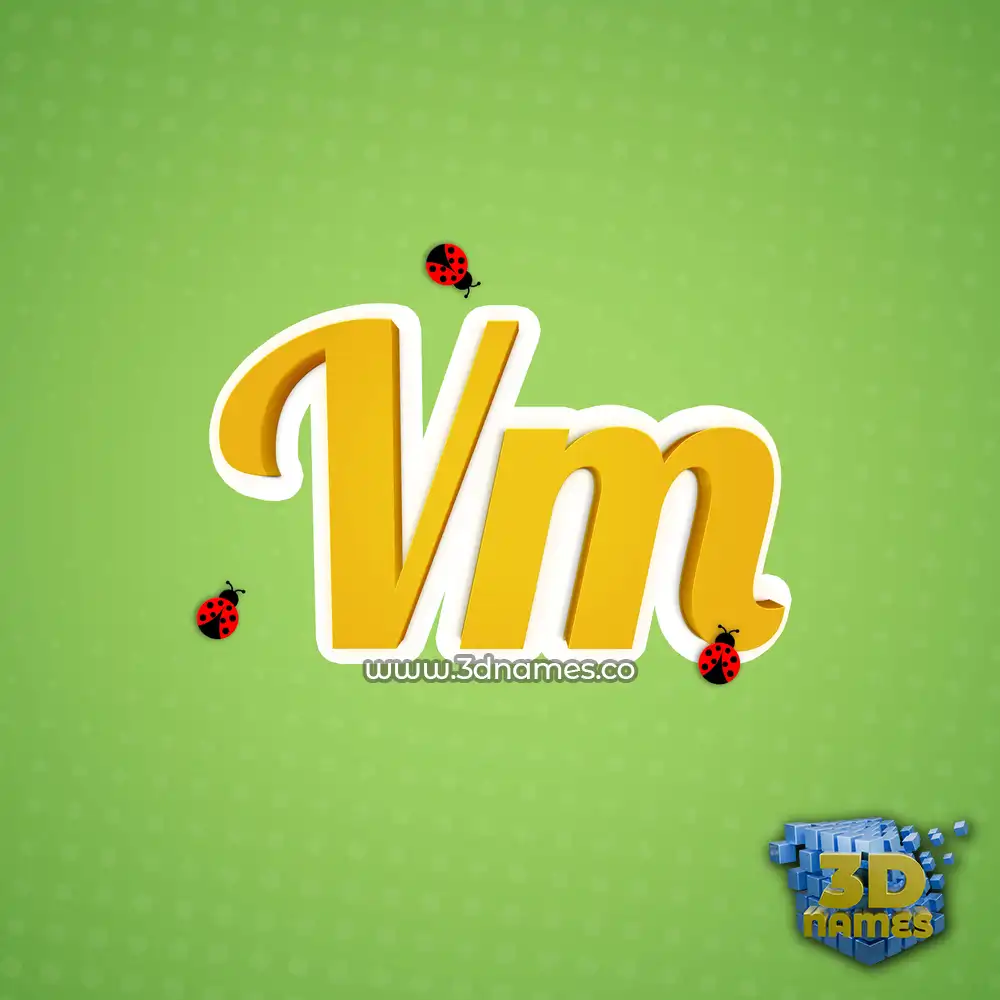 vm in Ladybugs style - 3D name wallpaper