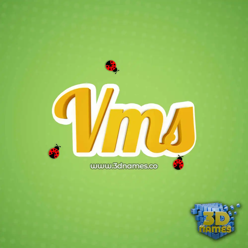 vms in Ladybugs style - 3D name wallpaper